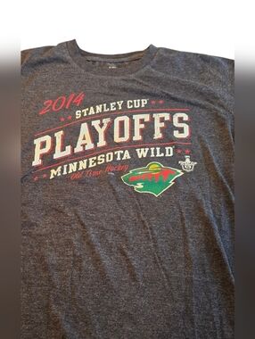 Vintage 2014 Stanley Cup Playoff MN Wild Shirt Size Med
